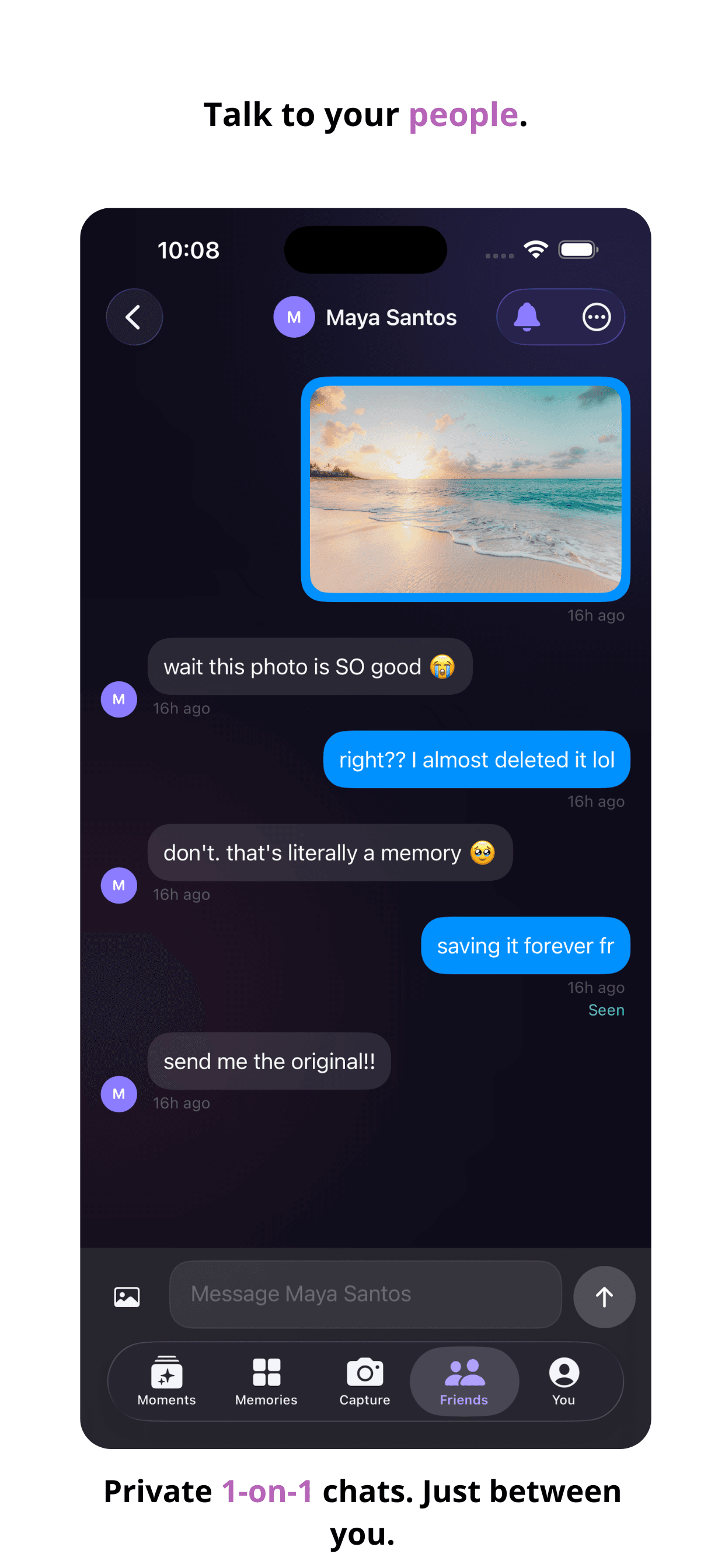 Lenso one-on-one private chat