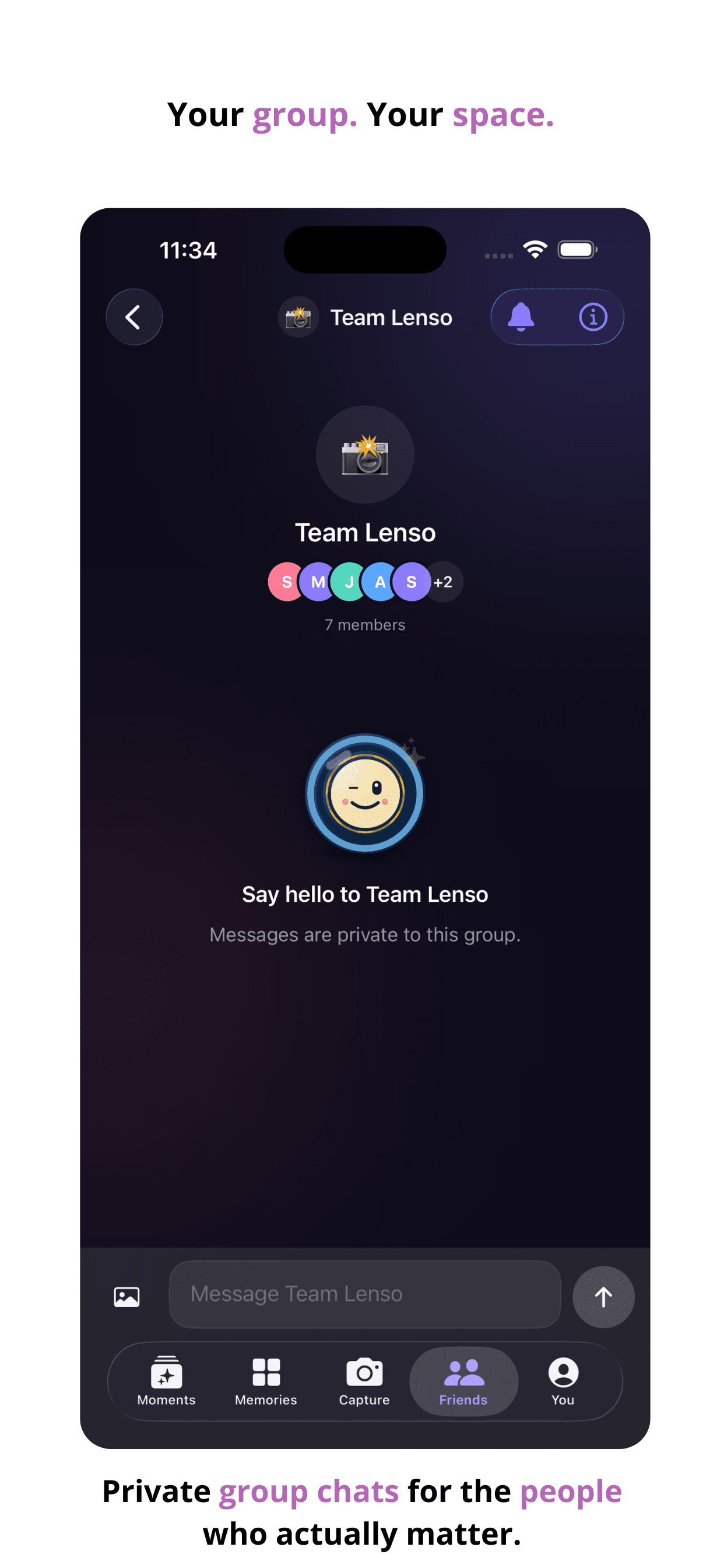 Lenso private group chat